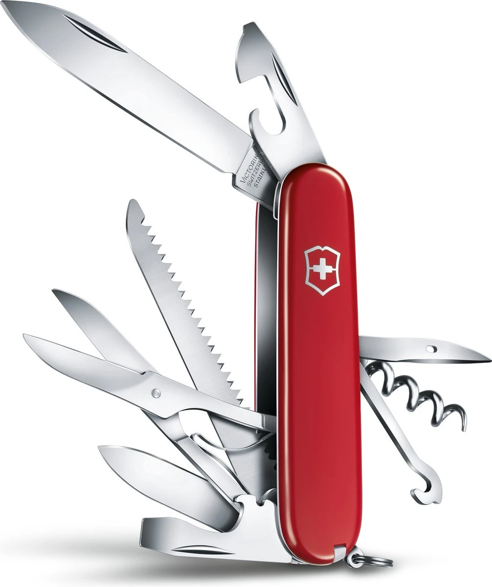 Victorinox Huntsman Zwitsers Zakmes - 15 Functies - Klassiek Rood - RVS 6 Victorinox Huntsman Zwitsers Zakmes - 15 Functies - Klassiek Rood - RVS - Afbeelding 4