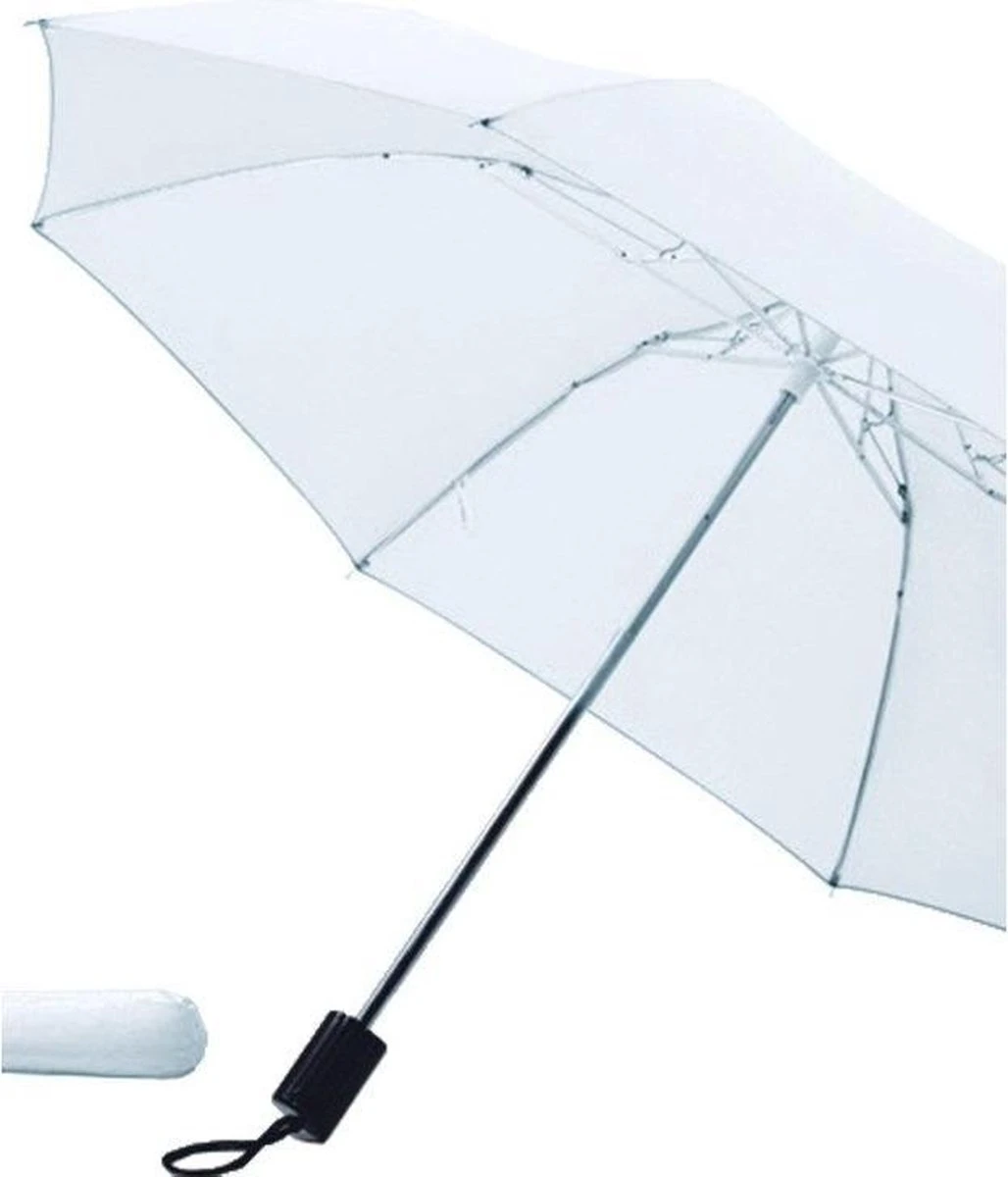 Merkloos Opvouwbare Paraplu Wit 85 Cm 5 Merkloos Opvouwbare Paraplu Wit 85 Cm - Afbeelding 3