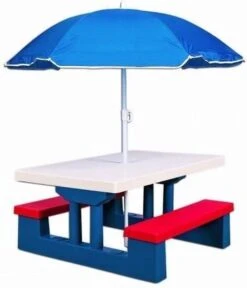 Merkloos Kinder Picknicktafel Met Parasol - Blauw 15 Merkloos Kinder Picknicktafel Met Parasol - Blauw -Bol 1030x1200 1