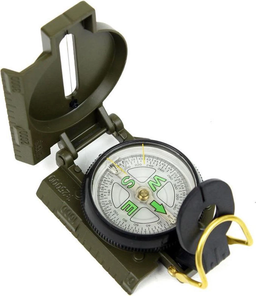 Professionele Metalen Kompas MILITAIR, Met Nachtmodus En Temperatuuraanduiding 3 Professionele Metalen Kompas MILITAIR, Met Nachtmodus En Temperatuuraanduiding