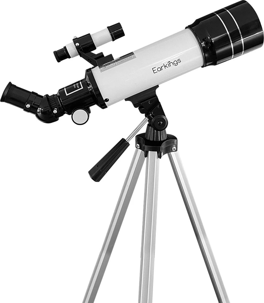 Earkings Telescoop Sterrenkijker 70/400 Mm Voor Kinderen, Beginners En Gevorderden - Inclusief Statief, Opbergtas, Twee Lenzen 25mm & 10mm En Barlow Lens, Telefoon Houder Voor Foto’s - F/5.7 Magnificatie 3 Earkings Telescoop Sterrenkijker 70/400 Mm Voor Kinderen, Beginners En Gevorderden - Inclusief Statief, Opbergtas, Twee Lenzen 25mm & 10mm En Barlow Lens, Telefoon Houder Voor Foto’s - F/5.7 Magnificatie