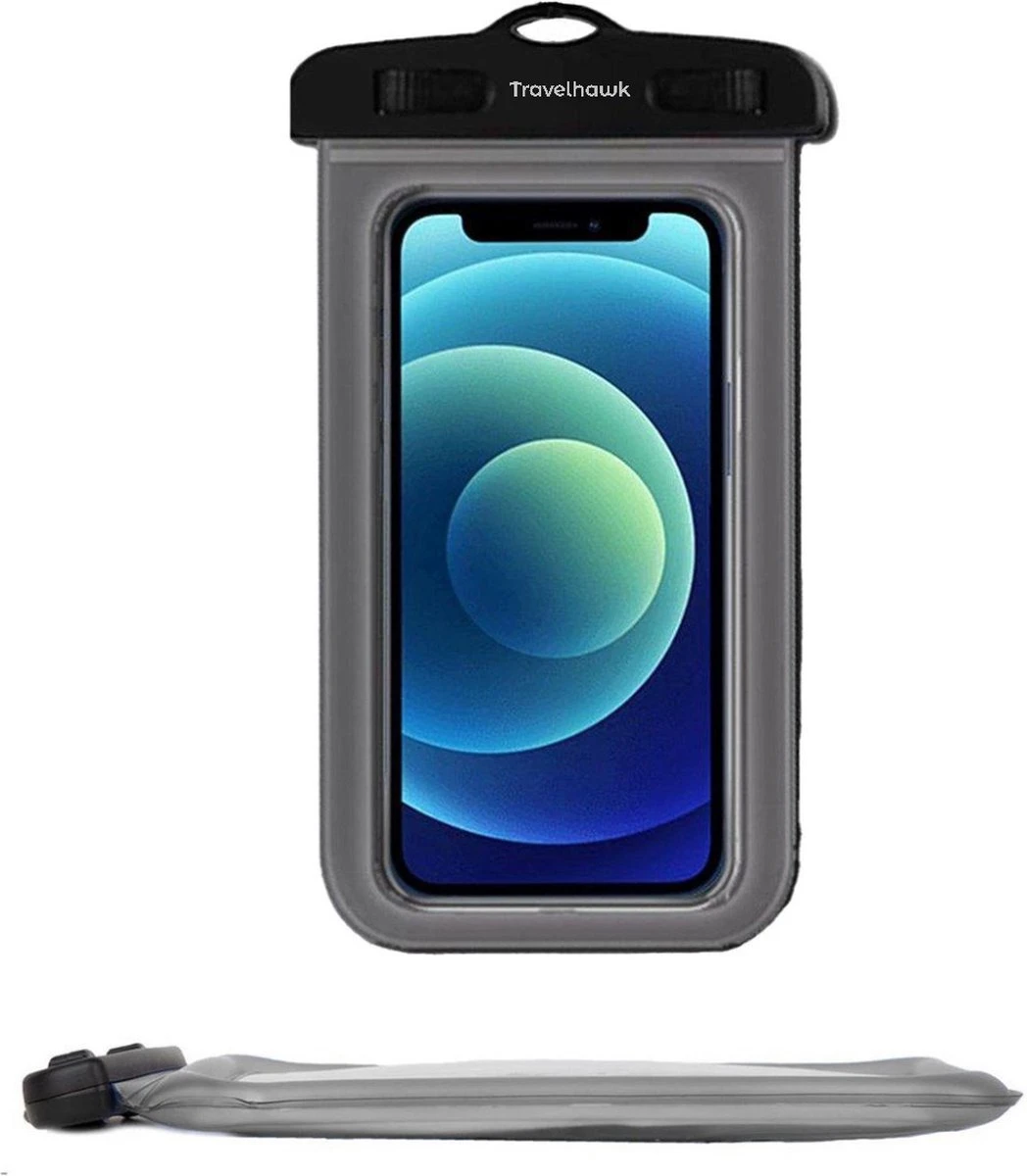 Travelhawk Waterdichte Telefoonhoesjes - Drybag Set Van 2 Stuks - Onderwater Hoesje Telefoon - Waterdichte Telefoonzakje - Geschikt Voor Alle Smartphones - Ook Voor Paspoort & Betaalpassen - Zwart 3 Travelhawk Waterdichte Telefoonhoesjes - Drybag Set Van 2 Stuks - Onderwater Hoesje Telefoon - Waterdichte Telefoonzakje - Geschikt Voor Alle Smartphones - Ook Voor Paspoort & Betaalpassen - Zwart