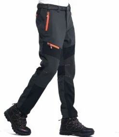 Merkloos Multifunctionele - Outdoor Broek - Inclusief Riem - Wandelbroek - Camping Broek - Trekking Trousers - Winddichte - Lichtgewicht - Ademende - Geschikt Voor Buitensport - Grijs / Zwart - 4XL -Bol 1048x1200