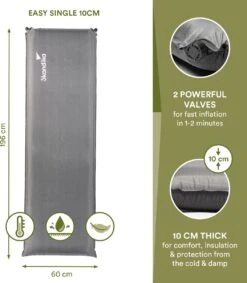 Skandika Easy Single Zelfopblaasbaar Slaapmat – Slaapmat – Slaapmat Zelfopblazend – Logeerbed – Polyester, PVC - Premium Zelfopblazend Luchtbed, Antislip-materiaal, Ideaal Voor Camping – Outdoor, Camping – Kamperen – 196 X 60 X 10 Cm – 3.2kg - Grijs 14 Skandika Easy Single Zelfopblaasbaar Slaapmat – Slaapmat – Slaapmat Zelfopblazend – Logeerbed – Polyester, PVC - Premium Zelfopblazend Luchtbed, Antislip-materiaal, Ideaal Voor Camping – Outdoor, Camping – Kamperen – 196 X 60 X 10 Cm – 3.2kg - Grijs -Bol 1049x1200 1