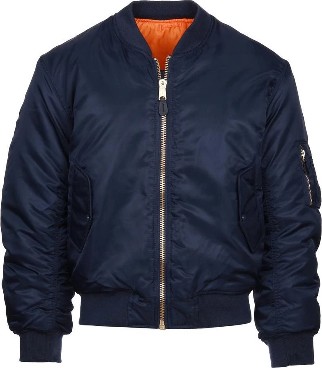 Fostex Bomber Jack MA-1 Blauw Maat M 3 Fostex Bomber Jack MA-1 Blauw Maat M