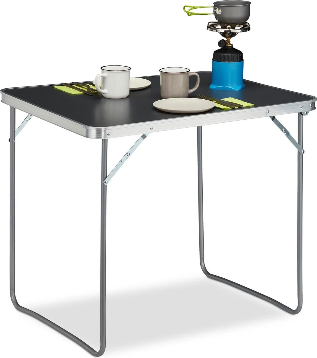 Relaxdays Campingtafel Inklapbaar - Aluminium Klaptafel - Vouwtafel Camping - Koffermodel 3 Relaxdays Campingtafel Inklapbaar - Aluminium Klaptafel - Vouwtafel Camping - Koffermodel