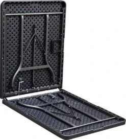 ERRO Vouwtafel - Houtlook - 180x74cm - Zwart -Bol 1083x1200