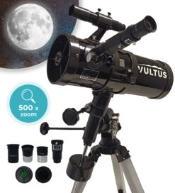 Vultus Telescoop - 500x Vergroting - Sterrenkijker Volwassenen / Gevorderden - Inclusief Statief En Maanfilter - Vultus - 1000114EQ