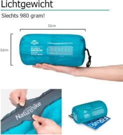 Naturehike® 3D Luchtmatras Premium - Comfortabel R-waarde 2.0 - Extra Dikke Slaapmat - Luchtbed Kamperen - Opblaasbaar Matras - Lichtgewicht - Outdoor - Camping -Bol 1095x1200 2