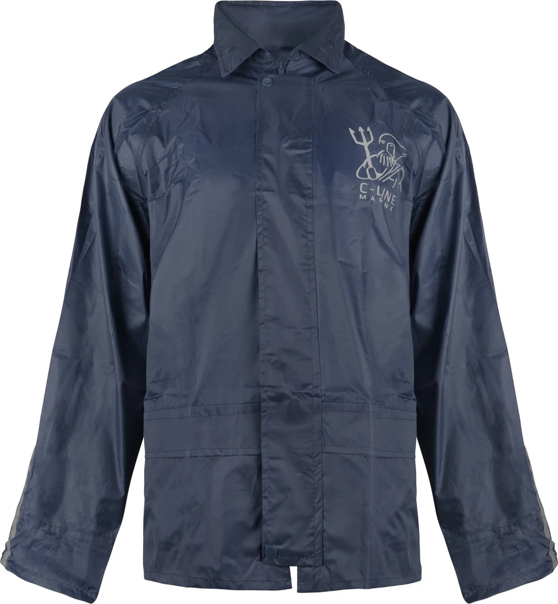 C-Line Regenpak Met Capuchon - Blauw - Reflecterend - Nieuw Model - Volwassen Maat XXXXL 8 C-Line Regenpak Met Capuchon - Blauw - Reflecterend - Nieuw Model - Volwassen Maat XXXXL - Afbeelding 6