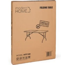 Inklapbare Tafel - Opklaptafel - 180x70x73,5 Cm - Wit -Bol 1117x1200