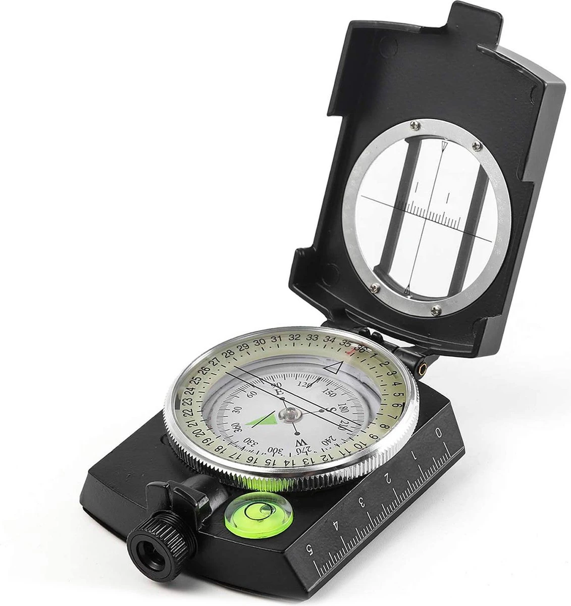 YONO Militair Kompas - Inklapbaar Kaart Compass Voor Outdoor En Survival - Professioneel Metalen Design Met Kaartlezer - Zwart 3 YONO Militair Kompas - Inklapbaar Kaart Compass Voor Outdoor En Survival - Professioneel Metalen Design Met Kaartlezer - Zwart