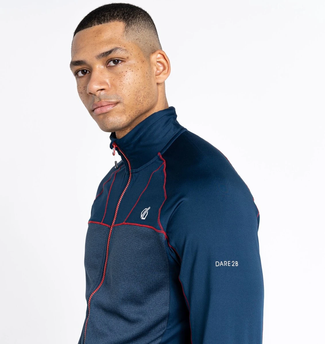 De Dare 2B Reformed Ii Core Stretch Fleece Met Volledige Rits - Heren - Sneldrogend - Stretch - Donker Blauw 5 De Dare 2B Reformed Ii Core Stretch Fleece Met Volledige Rits - Heren - Sneldrogend - Stretch - Donker Blauw - Afbeelding 3