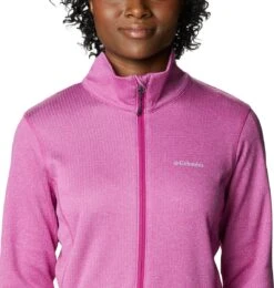 Columbia Park View Grid - Fleece Vest Dames Winter - Zweetafvoerende Stof - Wild Fuchsia Heather - Maat XL -Bol 1139x1200 1