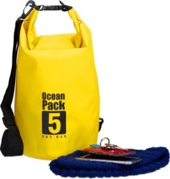 Relaxdays Ocean Pack 5 Liter - Waterdichte Tas - Droogtas - Outdoor Plunjezak - Zeilen - Geel 25 Relaxdays Ocean Pack 5 Liter - Waterdichte Tas - Droogtas - Outdoor Plunjezak - Zeilen - Geel -Bol 1139x1200 3
