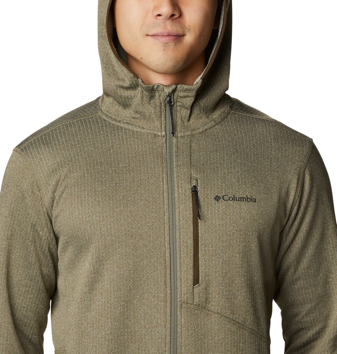 Columbia Park View Fleece Hoodie - Fleece Vest Heren - Stone Green Heather, Olive Green - Maat XXL 6 Columbia Park View Fleece Hoodie - Fleece Vest Heren - Stone Green Heather, Olive Green - Maat XXL - Afbeelding 4