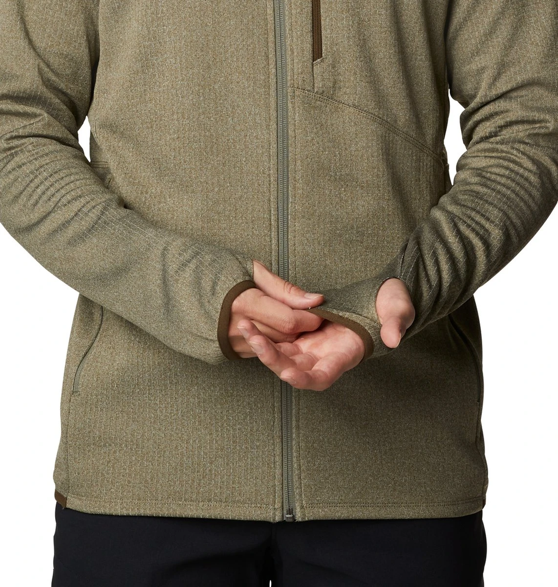 Columbia Park View Fleece Hoodie - Fleece Vest Heren - Stone Green Heather, Olive Green - Maat XXL 8 Columbia Park View Fleece Hoodie - Fleece Vest Heren - Stone Green Heather, Olive Green - Maat XXL - Afbeelding 6