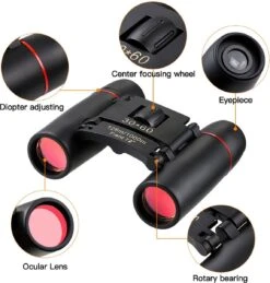 Zacro Verrekijker - 30x60 - Nachtzicht - HD Opvouwbare Telescoop - Buitenshuis - Vogels Kijken - Kamperen Wandelen Reizen - Zwart -Bol 1146x1200 1