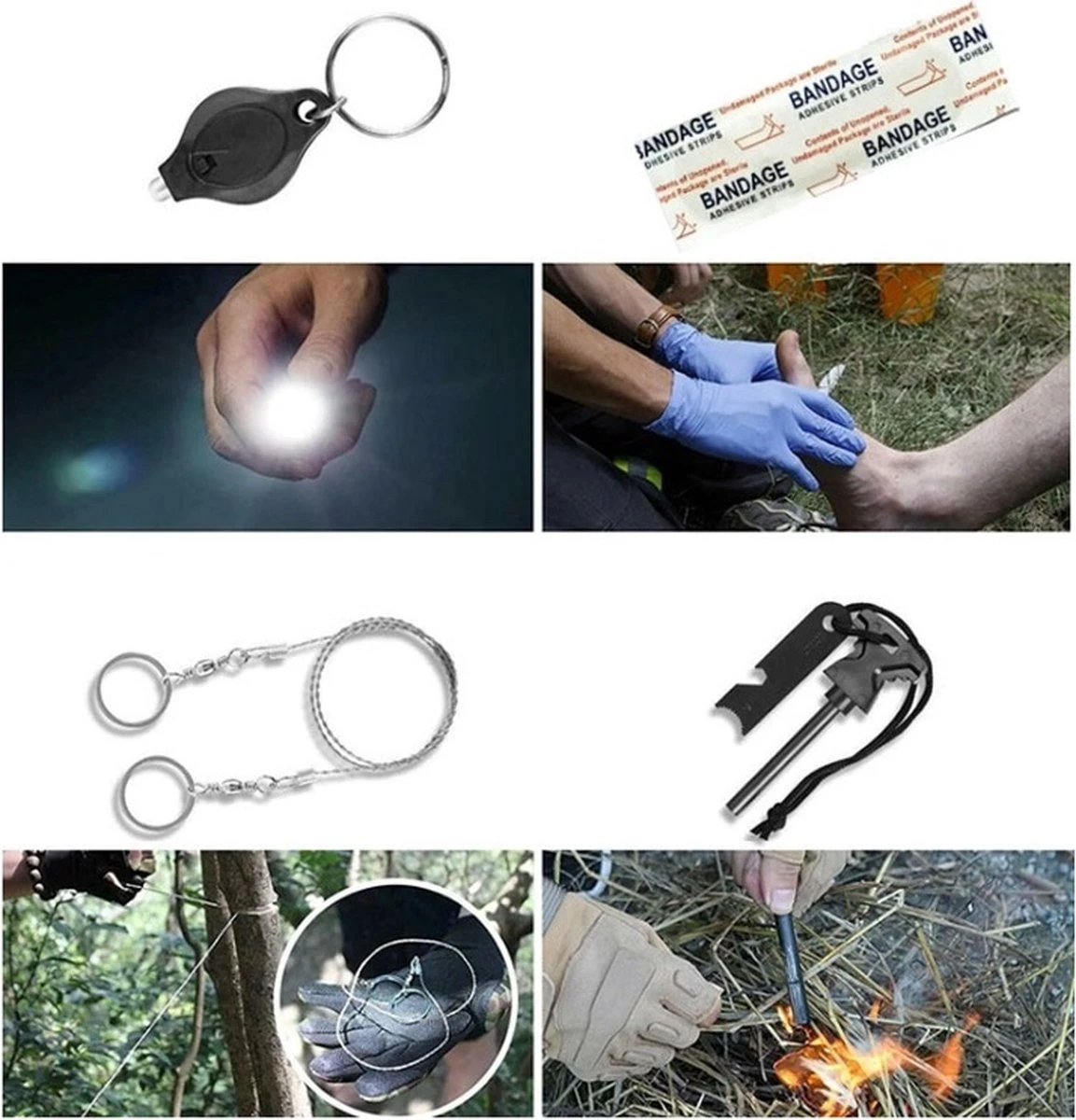 Levabe - Professionele Survival Set Incl Waterfilter - 13-delig - Noodpakket - Camping - Survival - Outdoor - Vuurstrijker - Survival Kit 5 Levabe - Professionele Survival Set Incl Waterfilter - 13-delig - Noodpakket - Camping - Survival - Outdoor - Vuurstrijker - Survival Kit - Afbeelding 3