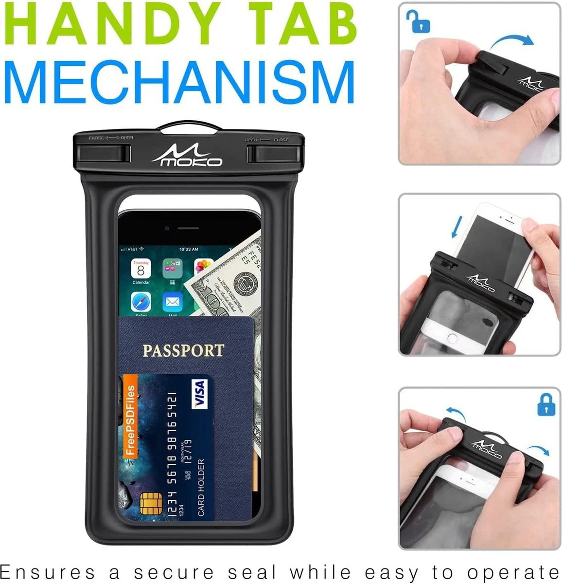 Waterdichte Telefoonhoesjes + Koord En Sportarmband - IPX7 Gecertificeerd - Voor Samsung En IPhone 7 Waterdichte Telefoonhoesjes + Koord En Sportarmband - IPX7 Gecertificeerd - Voor Samsung En IPhone - Afbeelding 5