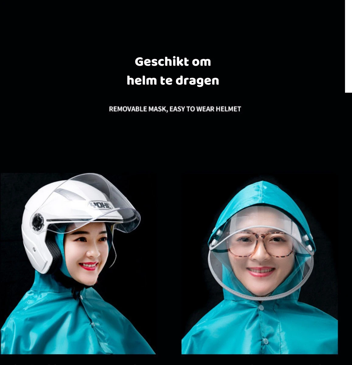 Simple Lifestyle® Universeel Regenjas Bromfiets Hoes Scooter Regenponcho Beenkleed - Zwart 11 Simple Lifestyle® Universeel Regenjas Bromfiets Hoes Scooter Regenponcho Beenkleed - Zwart - Afbeelding 9