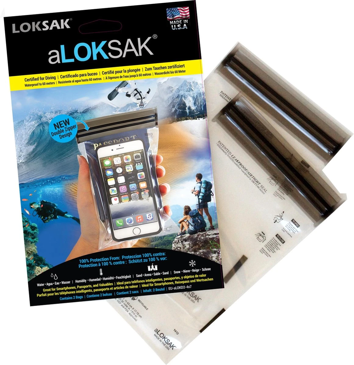 LOKSAK ALoksak - Waterdichte Hoezen - 10,2 X 16,5 Cm - 2 St. - Transparant 3 LOKSAK ALoksak - Waterdichte Hoezen - 10,2 X 16,5 Cm - 2 St. - Transparant
