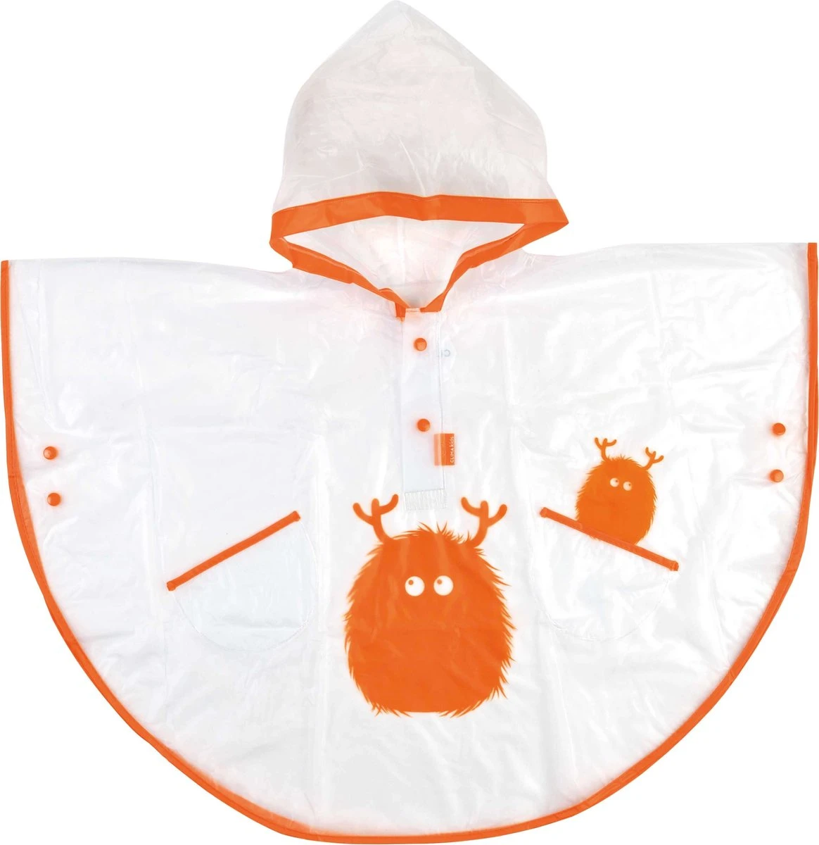 Clima Bisetti - Regenponcho Kinderen Oranje 2-4 Jaar - Regenponcho Peuter - Regenponcho Kind 3 Clima Bisetti - Regenponcho Kinderen Oranje 2-4 Jaar - Regenponcho Peuter - Regenponcho Kind