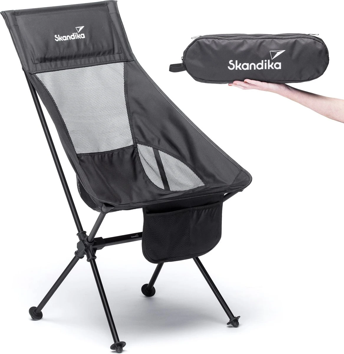 Skandika Campingstoel Compact – Campingstoelen - Campingstoel Tot 150 Kg Belastbaar - Kampeerstoel, Visstoel, Kleine Pakmaat, Opvouwbaar, Stabiel, Licht, Comfortabel Gepolsterd – Draagtas Meegeleverd - Vouwstoel – Zwart 3 Skandika Campingstoel Compact – Campingstoelen - Campingstoel Tot 150 Kg Belastbaar - Kampeerstoel, Visstoel, Kleine Pakmaat, Opvouwbaar, Stabiel, Licht, Comfortabel Gepolsterd – Draagtas Meegeleverd - Vouwstoel – Zwart