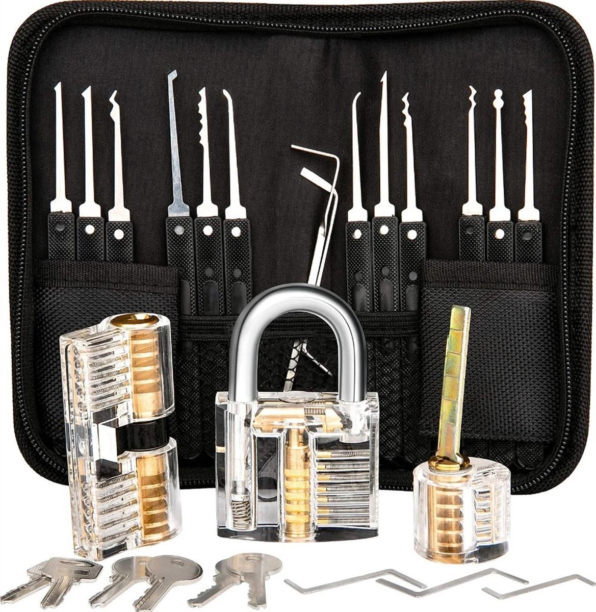 Vivid Green 27-delig Lockpick Set - Survivalsets - Lock Picking Voor Beginners En Professionals - Lock Pick Set - Met Opbergetui 3 Vivid Green 27-delig Lockpick Set - Survivalsets - Lock Picking Voor Beginners En Professionals - Lock Pick Set - Met Opbergetui