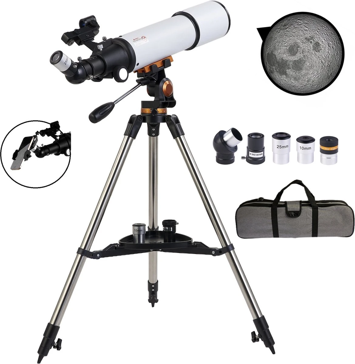 Merkloos Telescoop - 250x Vergroting - Sterrenkijker Beginners / Volwassenen / Gevorderden - Inclusief Gebruiksaanwijzing - Inclusief Statief En Draagtas - 50080 3 Merkloos Telescoop - 250x Vergroting - Sterrenkijker Beginners / Volwassenen / Gevorderden - Inclusief Gebruiksaanwijzing - Inclusief Statief En Draagtas - 50080