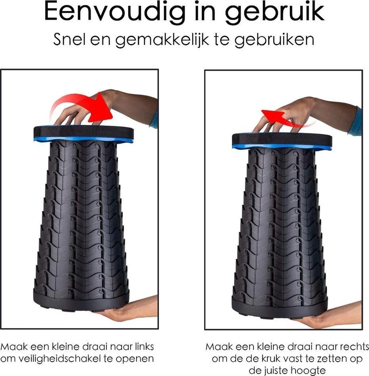 Kampeerkruk - Uitschuifbare Kruk - Military / Groen - Tot 120 Kg - Travel Stool - INCLUSIEF OPBERGZAK - Opvouwbare Campingkruk - Inklapbaar Krukje - Telescopische Kruk - Camping - Outdoor 4 Kampeerkruk - Uitschuifbare Kruk - Military / Groen - Tot 120 Kg - Travel Stool - INCLUSIEF OPBERGZAK - Opvouwbare Campingkruk - Inklapbaar Krukje - Telescopische Kruk - Camping - Outdoor - Afbeelding 2