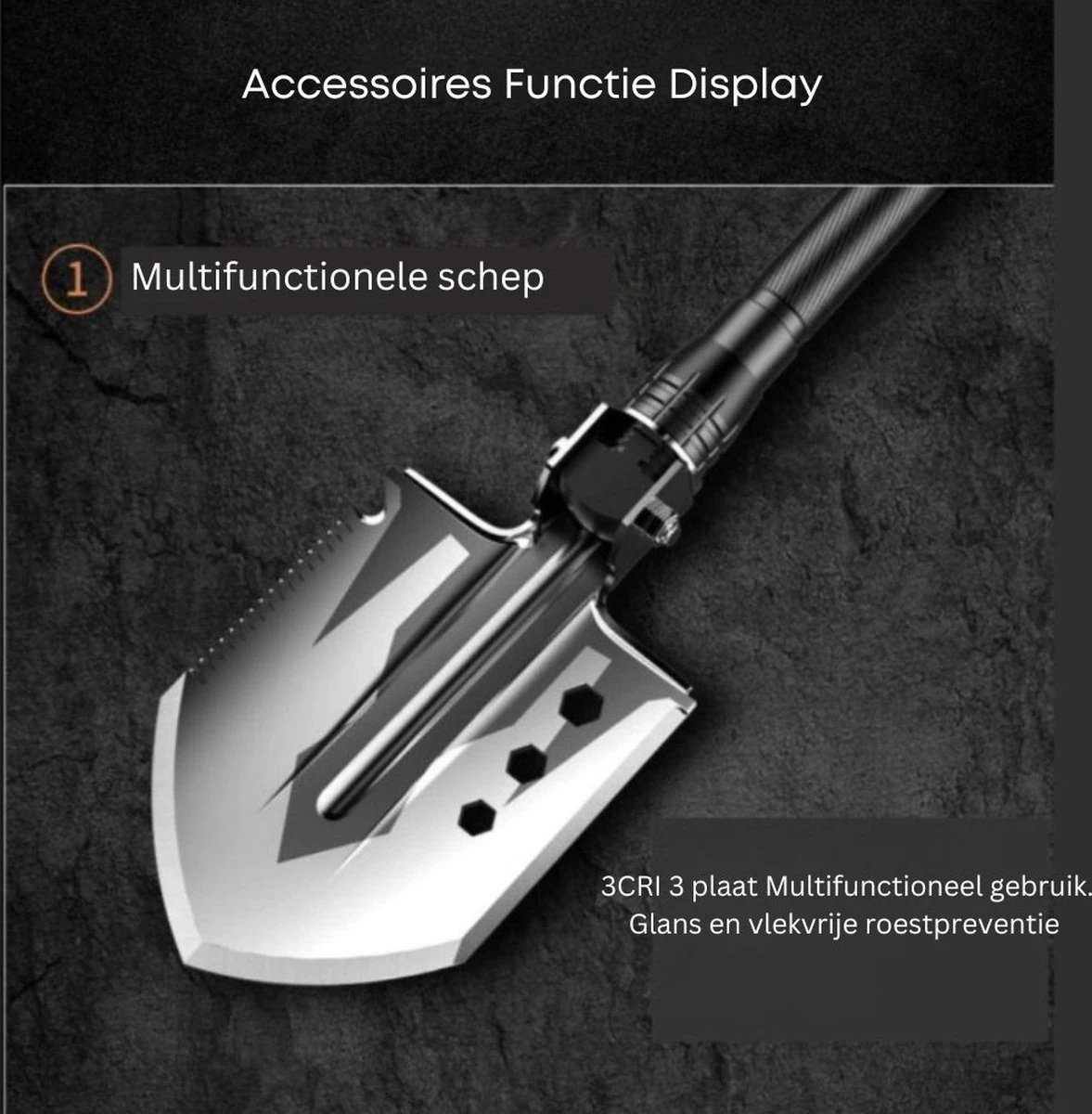 Merkloos Noodpakket | Survival Kit | Lichtgewicht | Must Have | Multifunctioneel | Bijl | Schop | Zaklamp 9 Merkloos Noodpakket | Survival Kit | Lichtgewicht | Must Have | Multifunctioneel | Bijl | Schop | Zaklamp - Afbeelding 7