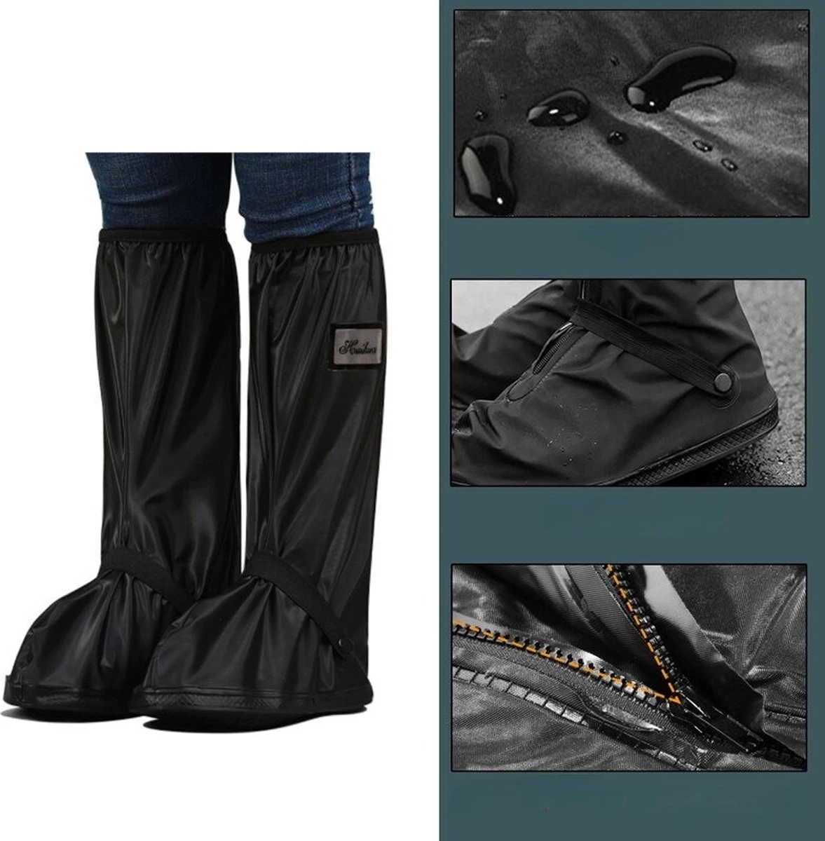 EASTWALL Cover Pro Schoenhoezen - Schoenovertrek Herbruikbaar - Bescherm Je Schoenen Tegen Water, Modder En Sneeuw - Universele Waterdichte Overschoenen - Schoenbeschermers - Anti-slip - Trekkoord Afsluiting - Zwart - Maat 43-44 5 EASTWALL Cover Pro Schoenhoezen - Schoenovertrek Herbruikbaar - Bescherm Je Schoenen Tegen Water, Modder En Sneeuw - Universele Waterdichte Overschoenen - Schoenbeschermers - Anti-slip - Trekkoord Afsluiting - Zwart - Maat 43-44 - Afbeelding 3