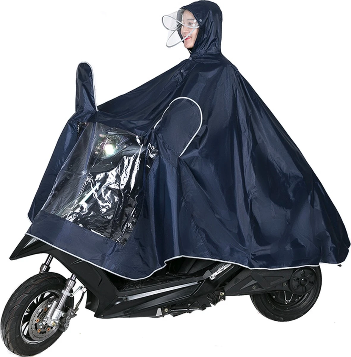 Simple Lifestyle® Universeel Regenjas Bromfiets Hoes Scooter Regenponcho Beenkleed - Zwart 3 Simple Lifestyle® Universeel Regenjas Bromfiets Hoes Scooter Regenponcho Beenkleed - Zwart