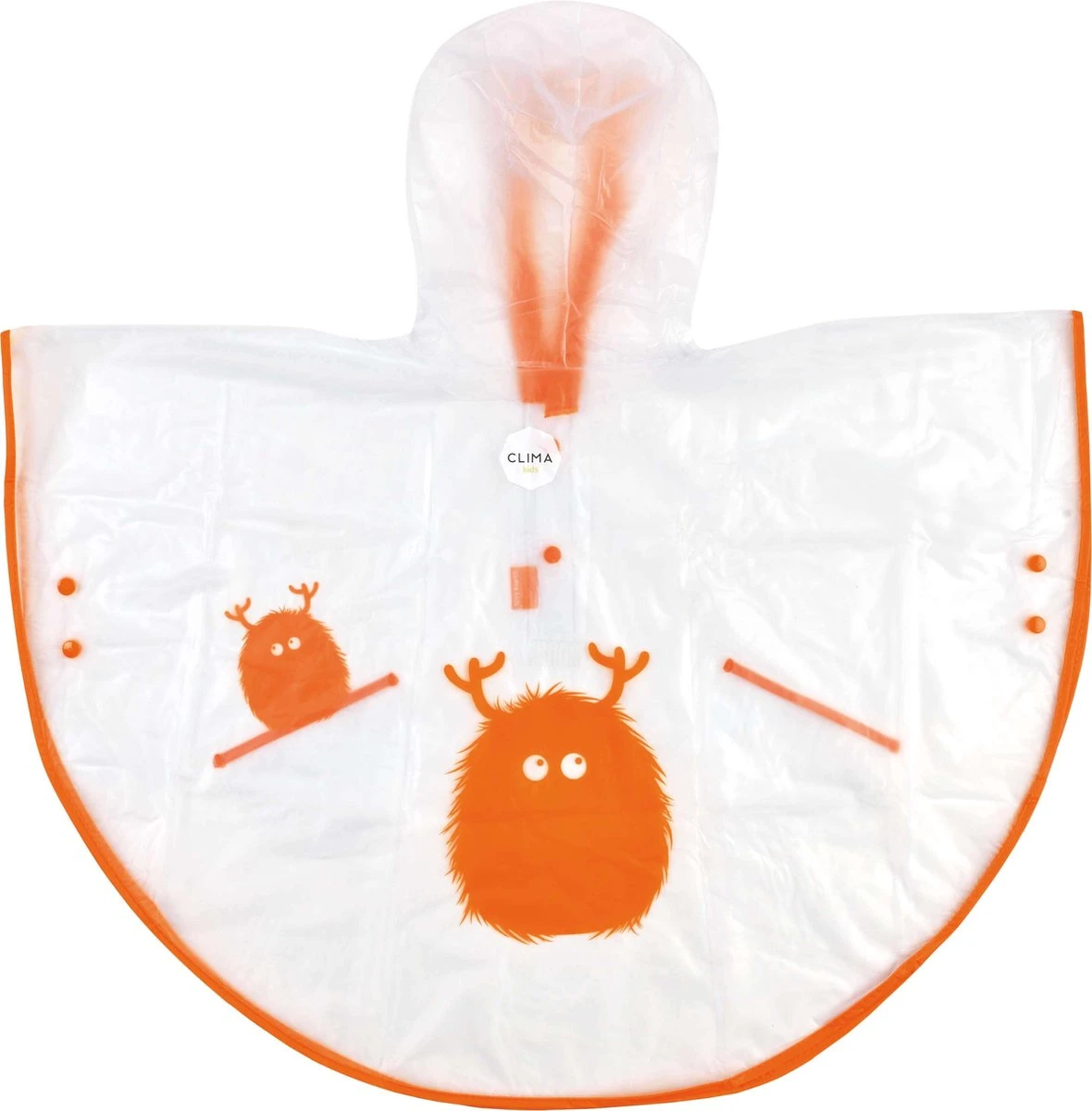 Clima Bisetti - Regenponcho Kinderen Oranje 2-4 Jaar - Regenponcho Peuter - Regenponcho Kind 4 Clima Bisetti - Regenponcho Kinderen Oranje 2-4 Jaar - Regenponcho Peuter - Regenponcho Kind - Afbeelding 2