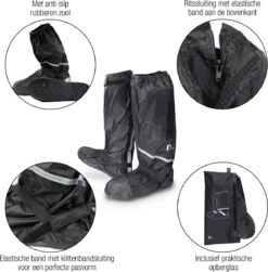 Amazy Regenoverschoenen + Gratis Opbergtas (maat 44/45 | Hoog) - Waterdichte En Antislip Schoenovertrekken Met Reflectoren Voor Droge, Schone Schoenen, Zelfs In De Regen, Sneeuw Of Stof. -Bol 1180x1200 7