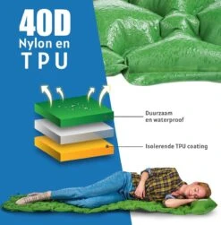 TRVLMORE Slaapmat - Zelfopblazend - 1 Persoons - Ingebouwde Pomp En Kussen - Groen -Bol 1183x1200 5