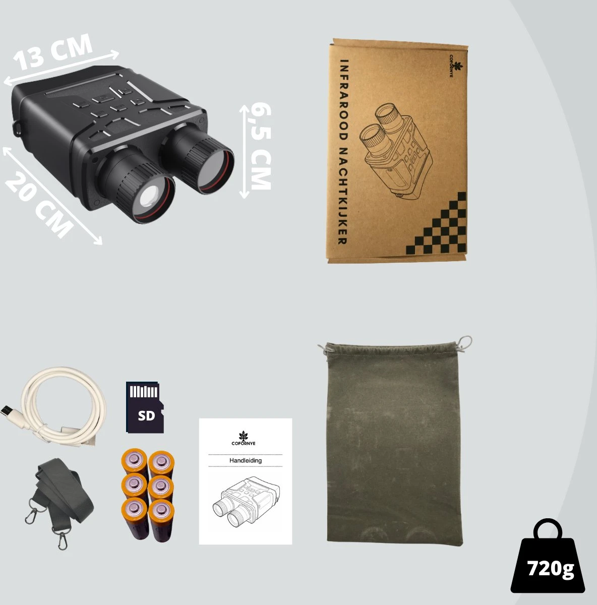 Nachtkijker Met Infrarood En Digitale Video Camera | Verrekijker Met Nachtzicht | Inclusief SD Kaart En Batterijen 10 Nachtkijker Met Infrarood En Digitale Video Camera | Verrekijker Met Nachtzicht | Inclusief SD Kaart En Batterijen - Afbeelding 8
