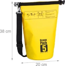 Relaxdays Ocean Pack 5 Liter - Waterdichte Tas - Droogtas - Outdoor Plunjezak - Zeilen - Geel 27 Relaxdays Ocean Pack 5 Liter - Waterdichte Tas - Droogtas - Outdoor Plunjezak - Zeilen - Geel -Bol 1184x1200 6