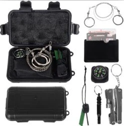 7-in-1 Multifunctionele Reis Emergency Survival Kit - Noodgevallen Kit- Kamperen - Met Opbergbox