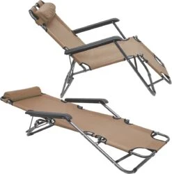 Ligstoel Opvouwbaar 155x60cm - Lichte Ligbed Relaxstoel Tuinstoel Campingstoel Strandstoel -Bol 1186x1200