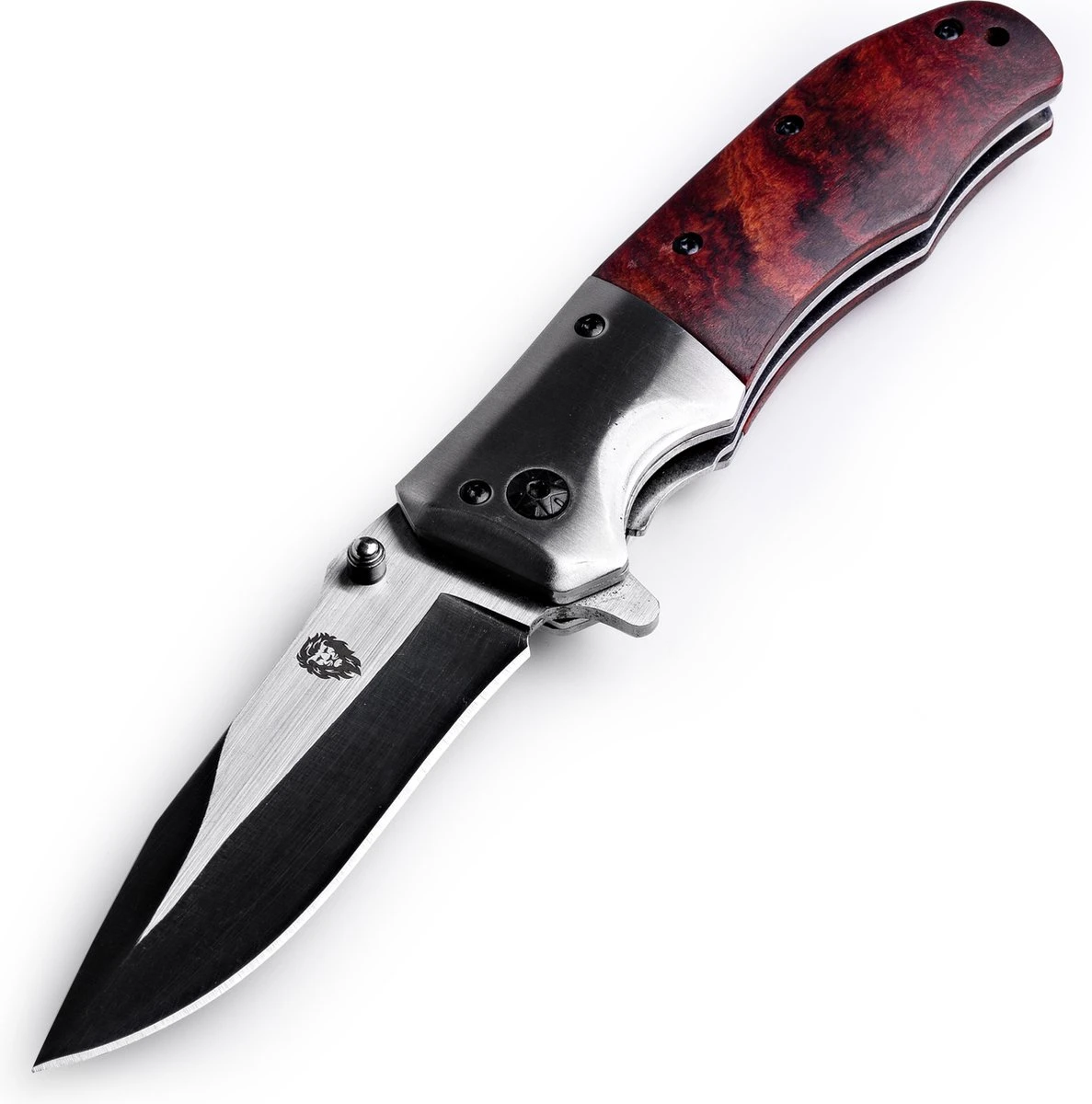 Survival Zakmes Outdoor – 1 Hand Open Systeem En Broekclip – 20.5 CM Vouwmes – RVS – Lion Gear KN-02 3 Survival Zakmes Outdoor – 1 Hand Open Systeem En Broekclip – 20.5 CM Vouwmes – RVS – Lion Gear KN-02