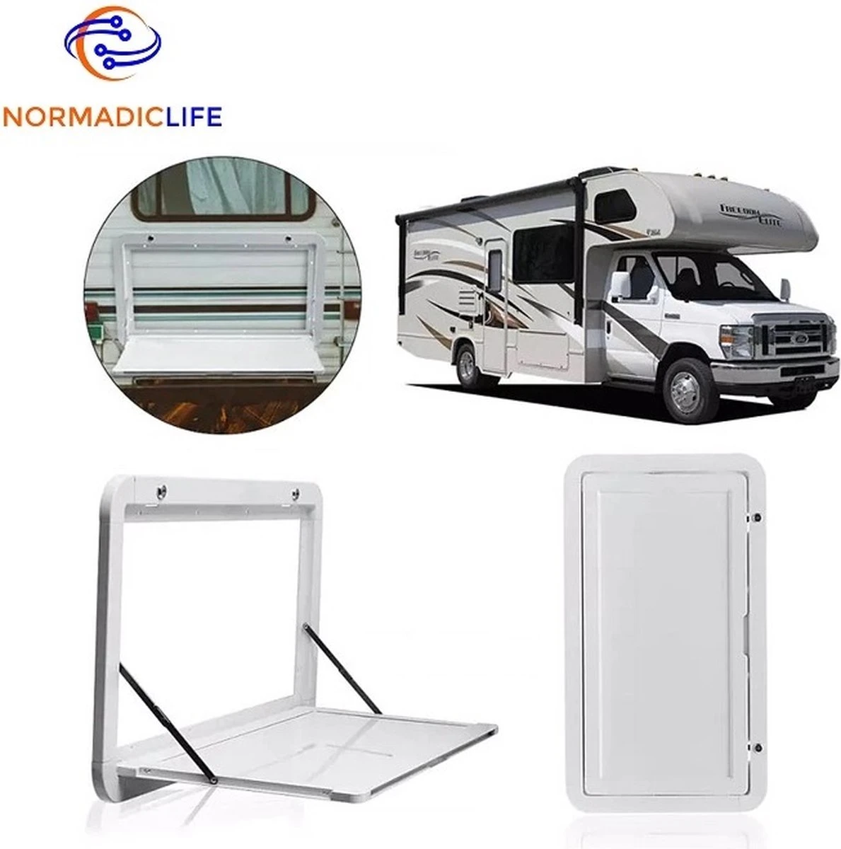 Merkloos NormadicLife® - Outdoor – Opklapbare Tafel - Eettafel – Tafel Voor Buitenkeuken - Caravan – Camper – Picknicktafel - Ingebouwd Ledlicht – Wit 4 Merkloos NormadicLife® - Outdoor – Opklapbare Tafel - Eettafel – Tafel Voor Buitenkeuken - Caravan – Camper – Picknicktafel - Ingebouwd Ledlicht – Wit - Afbeelding 2