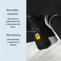 PLU - Paraplu - Opvouwbaar - Inklapbaar - Met Luxe Beschermhoes - Met Reisetui - Windproof - Fashionable - Lichtgewicht - Zwart -Bol 1190x1200 15