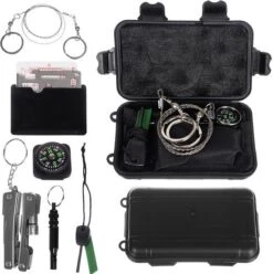 Survival Set Zwart - 7-in-1 - Waterproof - Outdoor Survival Kit - Multitool -Bol 1195x1200 8