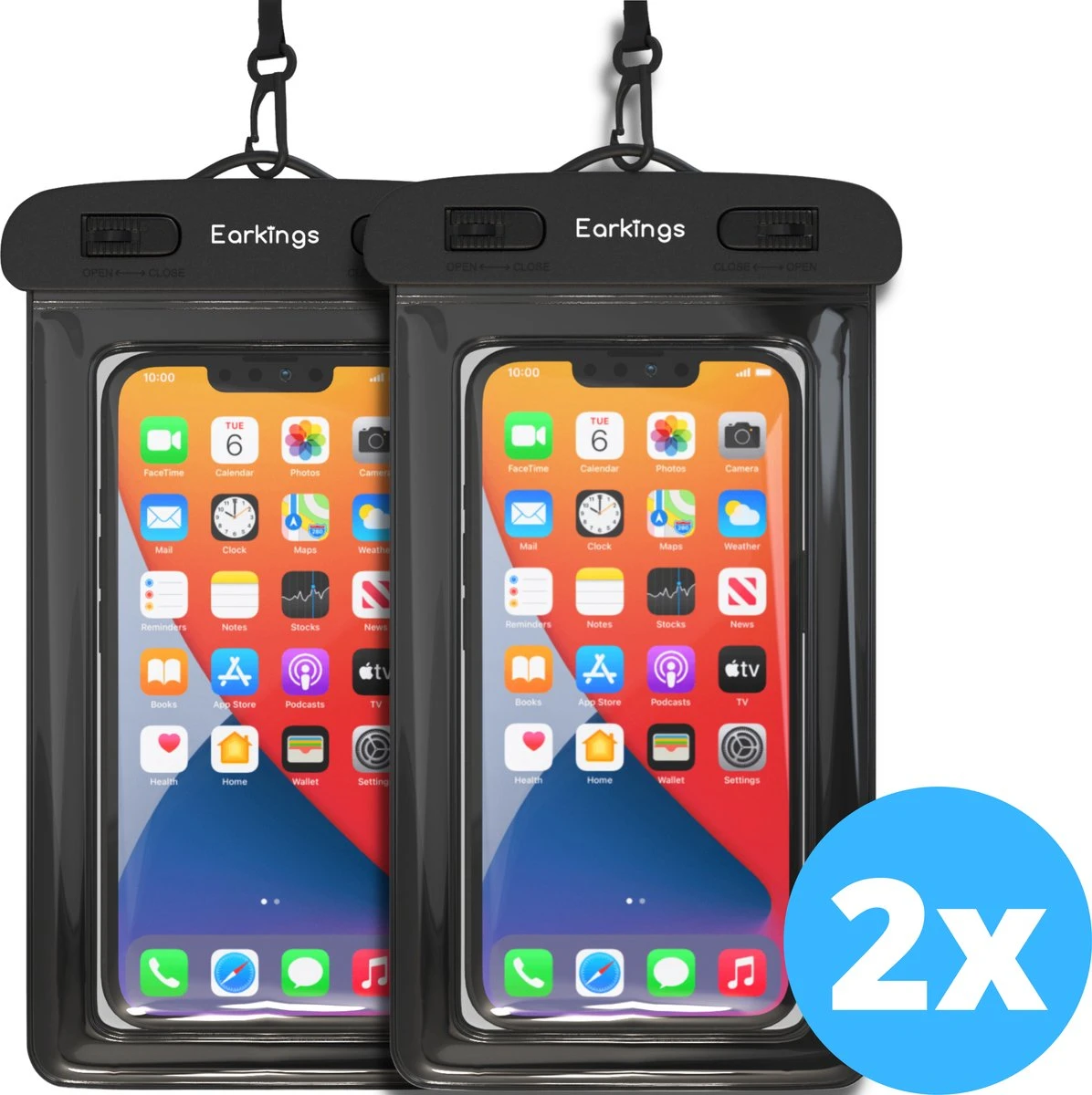 Waterdichte Telefoonhoesjes - Drybag Set Van 2 Stuks - Onderwater Hoesje Telefoon Voor Alle Telefoons - Waterdicht Telefoonhoesje Earkings 3 Waterdichte Telefoonhoesjes - Drybag Set Van 2 Stuks - Onderwater Hoesje Telefoon Voor Alle Telefoons - Waterdicht Telefoonhoesje Earkings
