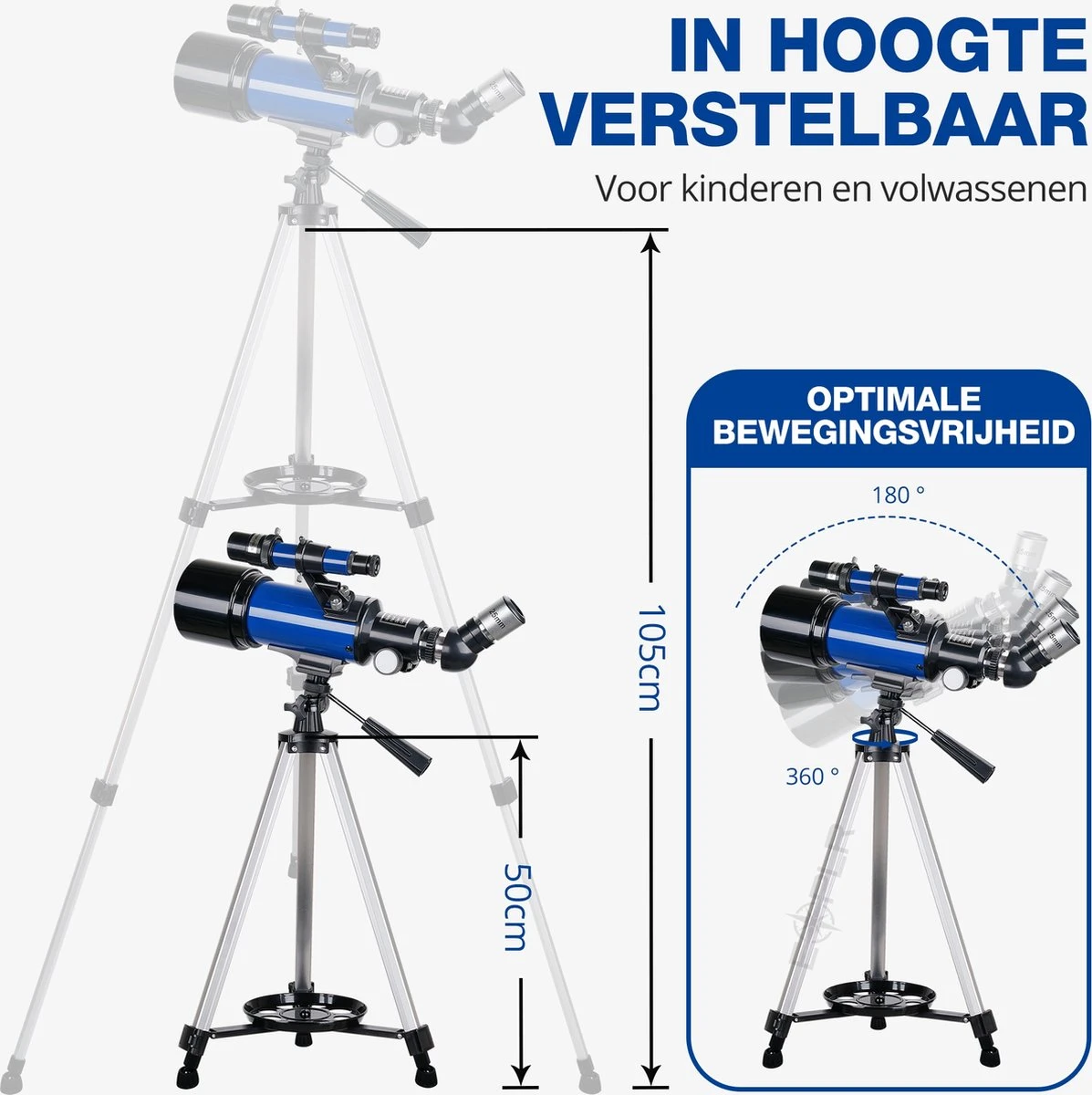 EXPLR Skysense Telescoop - Sterrenkijker - 70/400mm - Travel Bag - Telefoon Adapter - Telescoop Kinderen En Volwassenen 5 EXPLR Skysense Telescoop - Sterrenkijker - 70/400mm - Travel Bag - Telefoon Adapter - Telescoop Kinderen En Volwassenen - Afbeelding 3