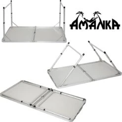 Aluminium Kampeertafel 120x60cm - Campingtafel Inklapbaar - 3-voudig Verstelbare Vouwtafel Antraciet 15 Aluminium Kampeertafel 120x60cm - Campingtafel Inklapbaar - 3-voudig Verstelbare Vouwtafel Antraciet -Bol 1198x1200 4