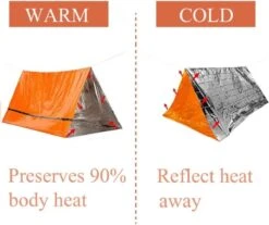 Merkloos Noodslaapzak - Noodtent - Tweepersonen -| Survival Slaapzak | Emergency Sleeping Bag | Nooddeken | Backpack | Nood Tent | Noodtent | Hiken -Bol 1200x1004
