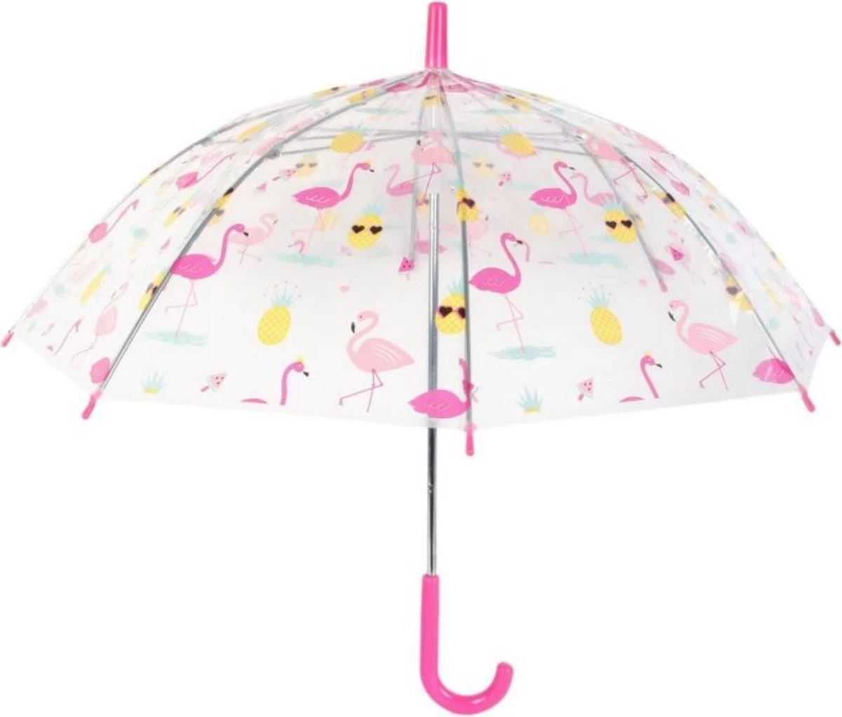 Kinderparaplu Voor Meisjes - Flamingo - Transparant - Zomer - Paraplu Voor Kinderen - Roze - Kinder 3 Kinderparaplu Voor Meisjes - Flamingo - Transparant - Zomer - Paraplu Voor Kinderen - Roze - Kinder